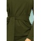 209-5 Kleita ar plati sasietu jostu - KHAKI 209-5 Kleita ar plati sasietu jostu - KHAKI
