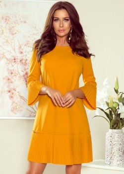 228-7 LUCY - ērta kleita - sinepju krāsā 228-7 LUCY - ērta kleita - sinepju krāsā