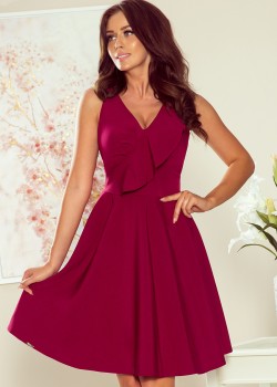 274-1 ANITA Frill kleita - bordo 274-1 ANITA Frill kleita - bordo