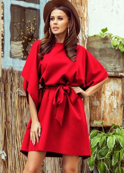 287-3 SOFIA Butterfly kleita - sarkana 287-3 SOFIA Butterfly kleita - sarkana