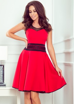 261-1 RICA Kleita ar tilla ieliktņiem - sarkana 261-1 RICA Kleita ar tilla ieliktņiem - sarkana