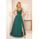 299-4 CHIARA eleganta maxi kleita ar lencēm - zaļa 299-4 CHIARA eleganta maxi kleita ar lencēm - zaļa