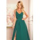 299-4 CHIARA eleganta maxi kleita ar lencēm - zaļa 299-4 CHIARA eleganta maxi kleita ar lencēm - zaļa