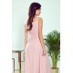 299-2 CHIARA eleganta maxi kleita ar lencītēm - netīri rozā