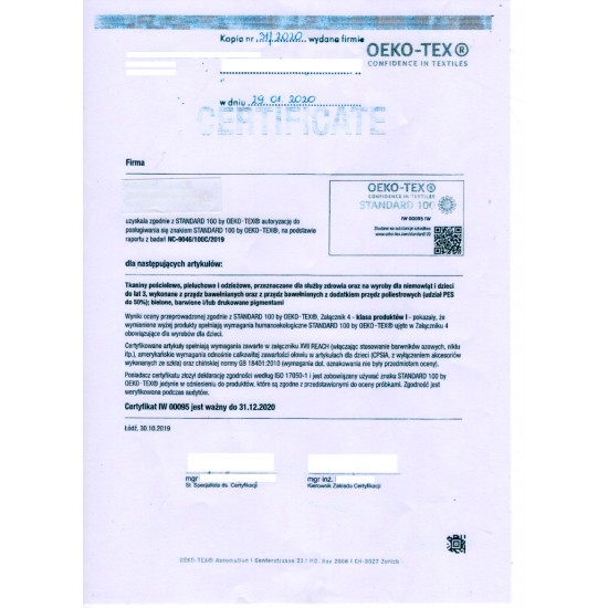 CV06 Atkārtoti lietojamās dekoratīvās maskas - tumši zila - 100% kokvilna - 2 gab