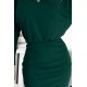 399-2 LARA Dress with cuffs in the sleeves - green     