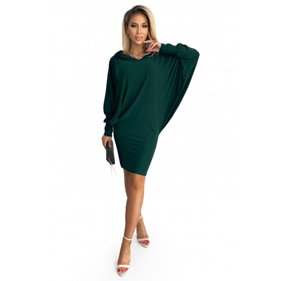 400-1 Bat dress with a hood - green     