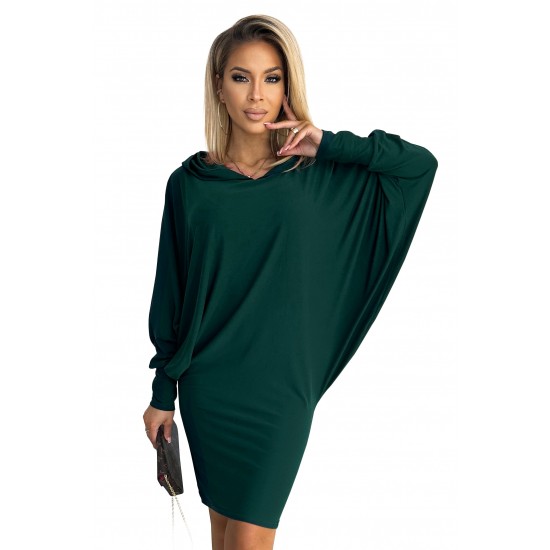 400-1 Bat dress with a hood - green     