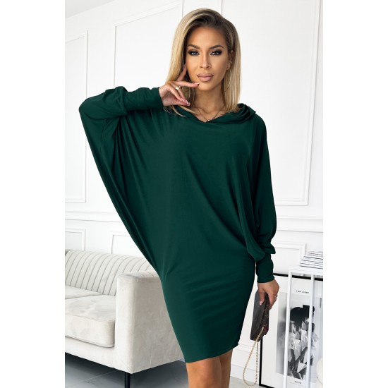 400-1 Bat dress with a hood - green     