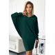 400-1 Bat dress with a hood - green     