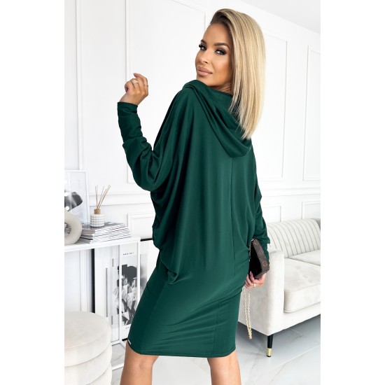 400-1 Bat dress with a hood - green     