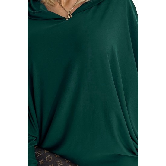 400-1 Bat dress with a hood - green     