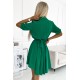 461-2 Shirt dress with buttons and a gold belt - green     