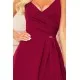 299-5 CHIARA eleganta maxi kleita ar lencītēm - Burgundijas krāsā